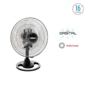 LILIANA VENTILADOR DE MESA 16" VVSOC16 ORBITAL PARR.CROMADO/ASP.TRANSPARENTES