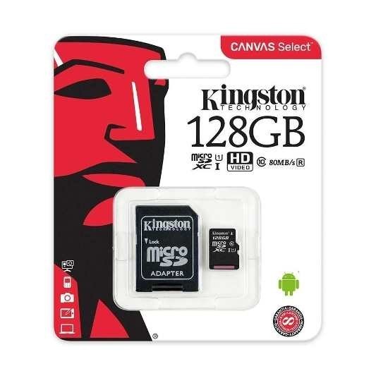 Memoria Micro Sd 128 Gb Hc C.10 80 Mb Kingston Nueva