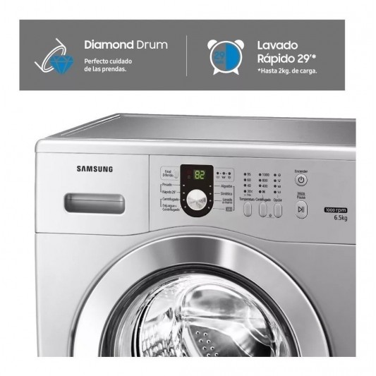 SAMSUNG LAVARROPAS AUT WW-65M0NHUU | FRONTAL | 6.5KG | SILVER LINEA 2018 SAMSUNG LAVARROPAS AUT WW-65M0NHUU | FRONTAL | 6.5KG | SILVER LINEA 2018