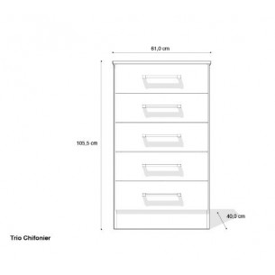 RICCHEZZE CHIFONIER 34508134 TRIO 5 CAJONES NEBRASKA 2