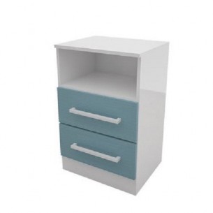 DELOS MESA DE LUZ DJ120AZ 2 CAJ. C/ESTANTE