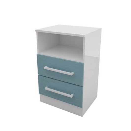 DELOS MESA DE LUZ DJ120AZ 2 CAJ. C/ESTANTE