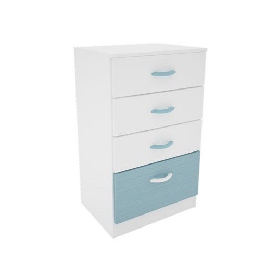 DELOS COMODA DIF270 AZUL INFANTIL 4 CAJONES