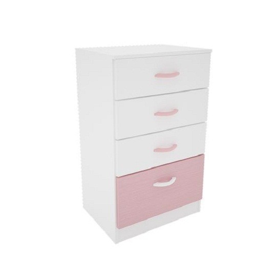 DELOS COMODA DIF270 ROSA INFANTIL 4 CAJONES