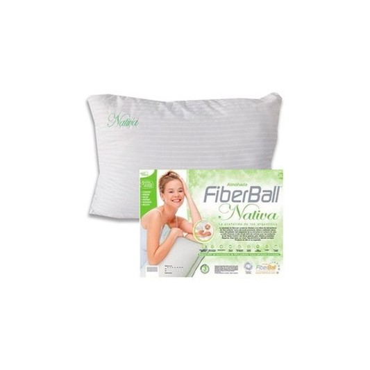 FIBERBALLS ALMOHADA 70X40CM  BIANCA/NATIVA C/FAJA