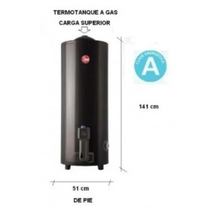 RHEEM TERMOTANQUE DE PIE 120 LTS TGNP120 AEE GRIS GN 2