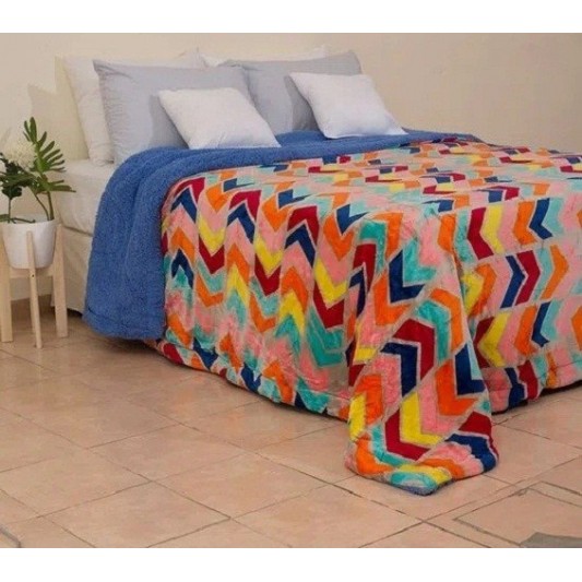 CASABLANCA FRAZADA 4700 BENITO 220X240 MULTICOLOR ZIZ ZAG