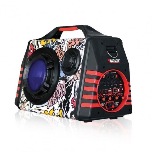 NOVIK CAJA AMPLIF.SHOCK 6 | BLUETOOTH USB LUCES BATERIA  400W