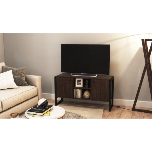 DELOS RACK MESA TV DE HIERRO DST02RT 1.03M ROBLE TERMONEGRO