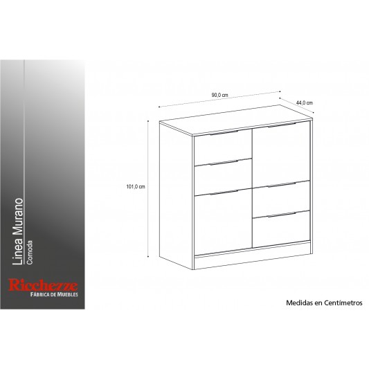 RICCHEZZE COMODA 35208202 MURANO PINO...