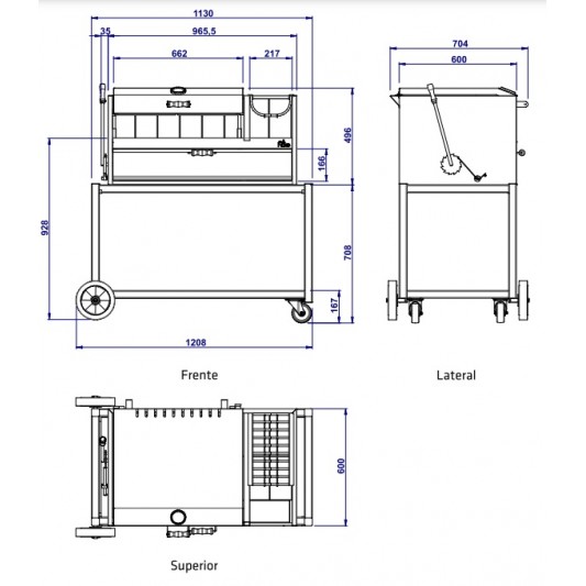 ÑUKE PV-PARRILLA DELTA 122X121X76