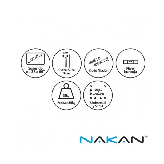 NAKAN SOPORTE SPL-484F LED 32" A 60"