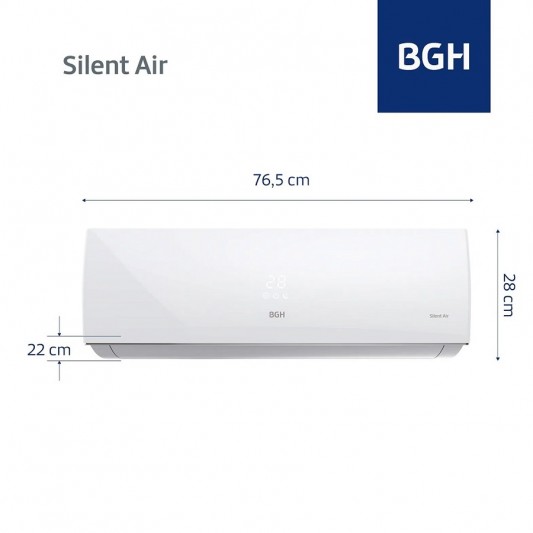BGH SILENT AIRE ACONDICIONADO BS26WCAU 2600W FRCAL REMOTO