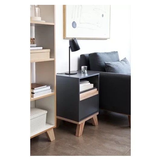 SILCAR MESA DE LUZ KALI C/PATAS GRAFITO