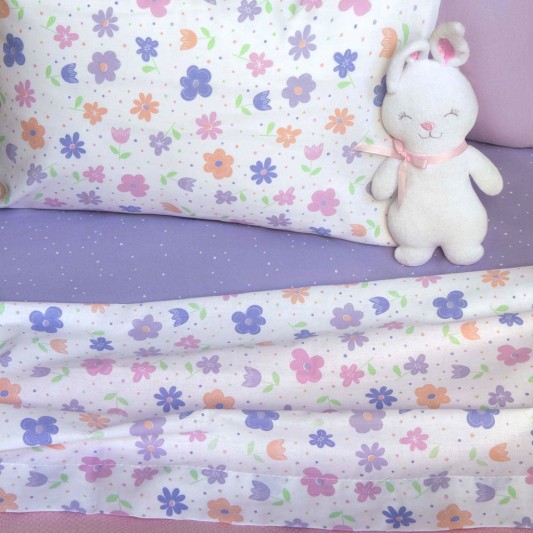 ARCO IRIS JUEGO DE SABANAS CUNA TULIP