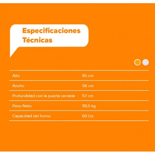 GAFA COCINA CGB56 LUZ/ENCEND/BLANCA MG