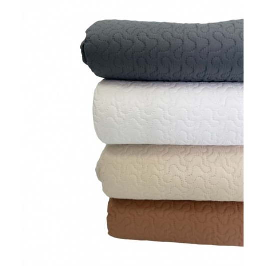 BLANKERY QUILT COVER QUEEN GOLD GRIS