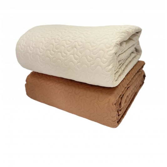 BLANKERY QUILT COVER QUEEN GOLD NATURAL