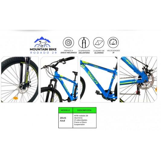 GCA BICICLETA MOUNTAINBIKE ZEUS R29...
