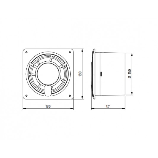 ECO-CLIMA EXTRACTOR C-521 P/BAÑO BLANCO