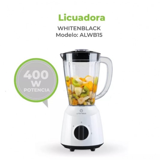 WHITENBLACK LICUADORA ALWB-15 2 VEL 400W WHITENBLACK LICUADORA ALWB-15 2 VEL 400W