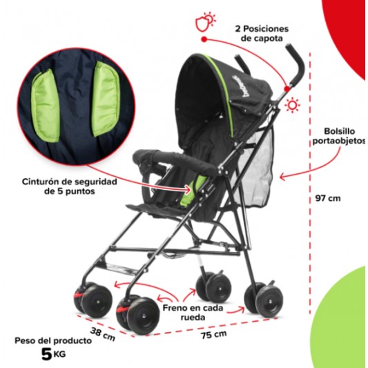 BEBESIT CHANGO PARAGUAS 1052-E...