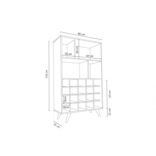 DELOS ESTANTERIA ESCANDINAVA DL886FC...