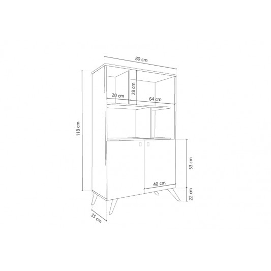 DELOS ESTANTERIA ESCANDINAVA DL-885GC... DELOS ESTANTERIA ESCANDINAVA DL-885GC...