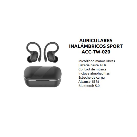 DEKKIN AURICULAR TWS SPORT BT TW-020