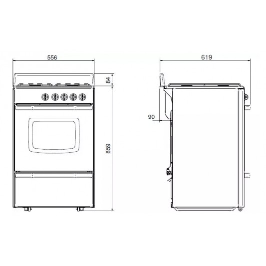 LONGVIE COCINA 13331GF 4H HORNO LUZ...