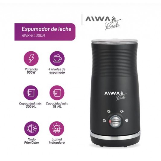 AIWA ESPUMADOR DE LECHE AWK-EL300N 300ML