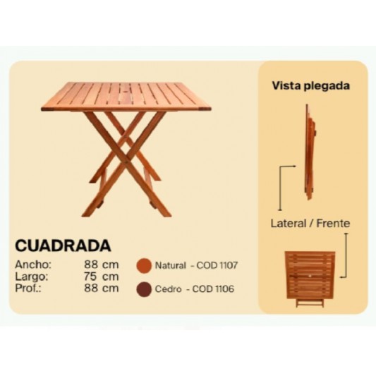 ADM MESA CUADRADA PLEGABLE+2 SILLAS... ADM MESA CUADRADA PLEGABLE+2 SILLAS...