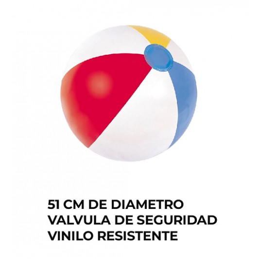 BESTWAY PELOTA DE PLAYA CHICA 51CM...