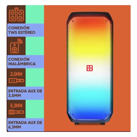 KAZZ PARLANTE RUDI BLUETOOTH 10W RMS... KAZZ PARLANTE RUDI BLUETOOTH 10W RMS...