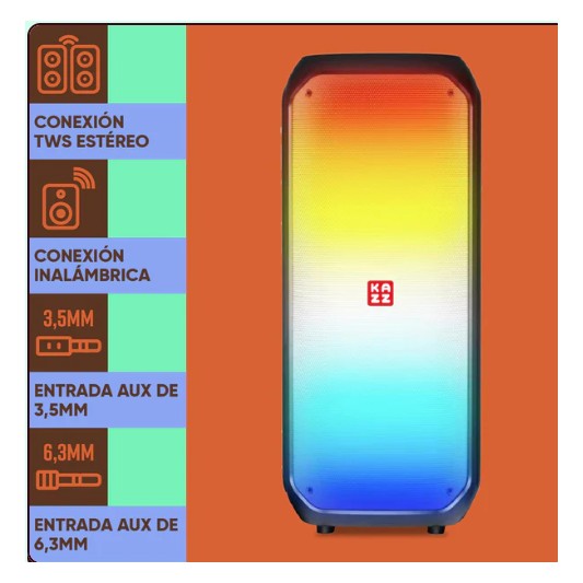 KAZZ PARLANTE ROLF BLUETOOTH 30W RMS... KAZZ PARLANTE ROLF BLUETOOTH 30W RMS...