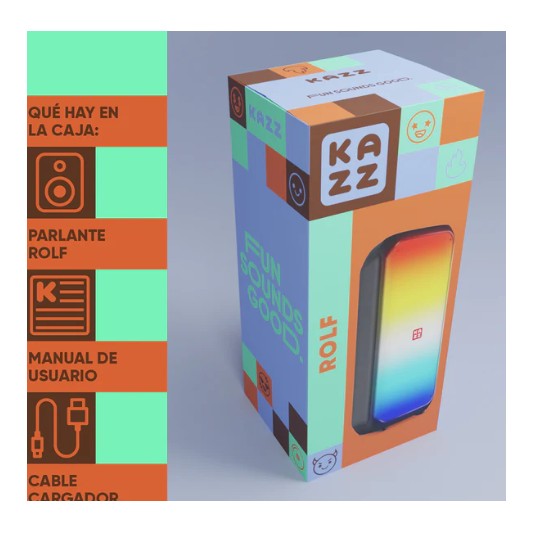 KAZZ PARLANTE ROLF BLUETOOTH 30W RMS... KAZZ PARLANTE ROLF BLUETOOTH 30W RMS...