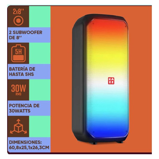 KAZZ PARLANTE ROLF BLUETOOTH 30W RMS... KAZZ PARLANTE ROLF BLUETOOTH 30W RMS...