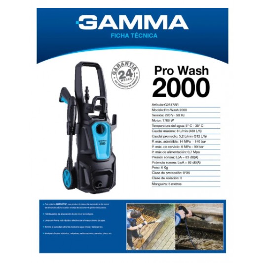 GAMMA HIDROLAVADORA M.G2517 PRO WASH...