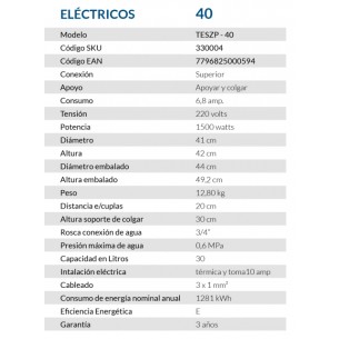 SEÑORIAL TERMOTANQUE 40... 2
