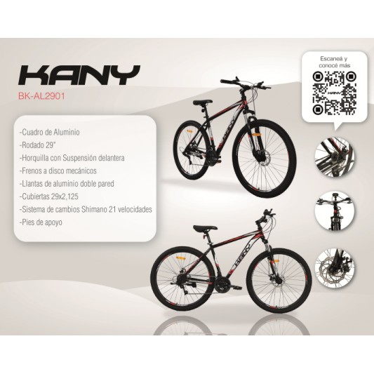 KANY BICICLETA ROD. 29" MOUNTAIN BIKE...