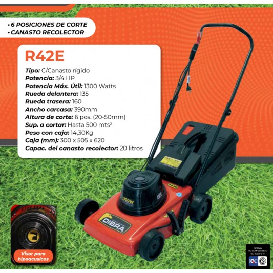 DIBRA CORTADORA DE CESPED R-42E 6... DIBRA CORTADORA DE CESPED R-42E 6...
