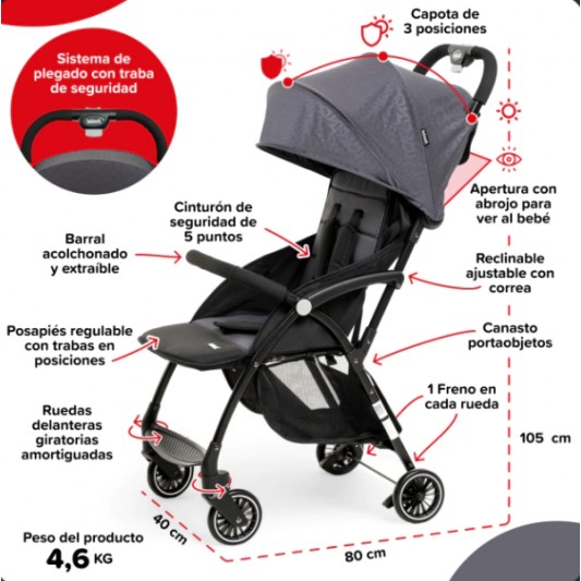 BEBESIT COCHECITO DE PASEO 1250-B...