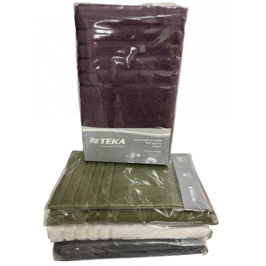 TEKA JUEGO DE TOALLA Y TOALLON...