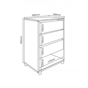DELOS COMODA DLD-09BR 3... 2