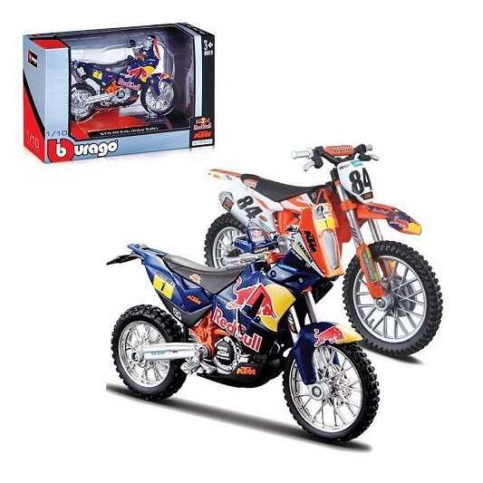 BBURAGO 1:18 RED BULL KTM MOTORCYCLE...