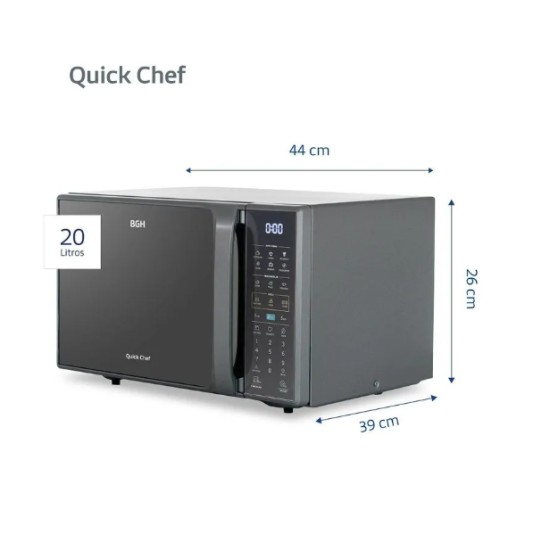 BGH MICROONDAS B-120DS20I QUICK CHEF... BGH MICROONDAS B-120DS20I QUICK CHEF...