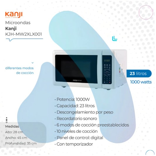KANJIHOME MICROONDAS KJH-MW2XLX001... KANJIHOME MICROONDAS KJH-MW2XLX001...