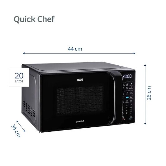 BGH MICROONDAS B-120DN20I QUICK CHEF... BGH MICROONDAS B-120DN20I QUICK CHEF...