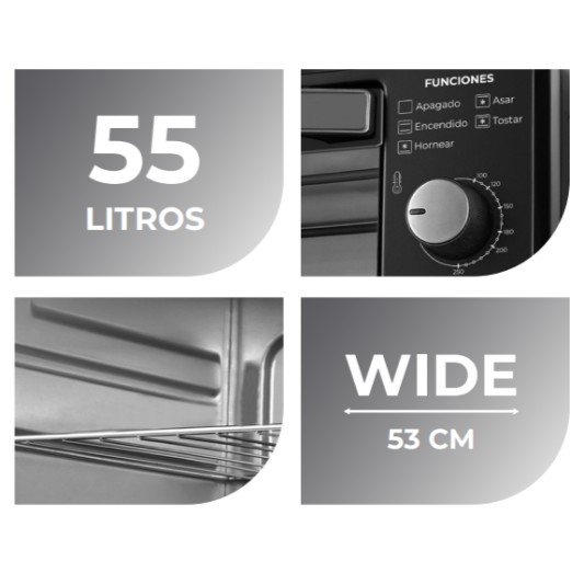 HORNO EUROCOOK EOEC-DN45E-M-KI 55LT...