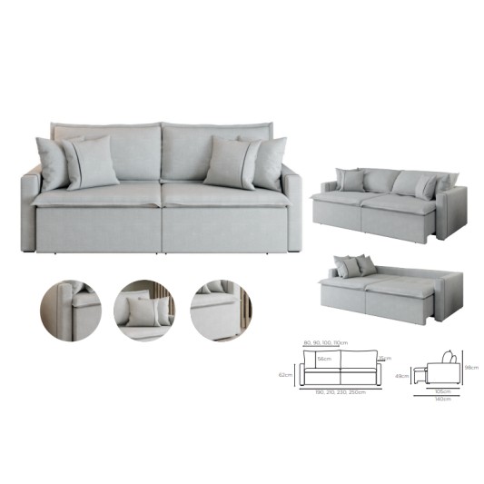 BEX´S SOFA CAMA FOCUS 3L C/2 BR TC... BEX´S SOFA CAMA FOCUS 3L C/2 BR TC...